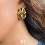 OVAL CHUNKY EARRINGS