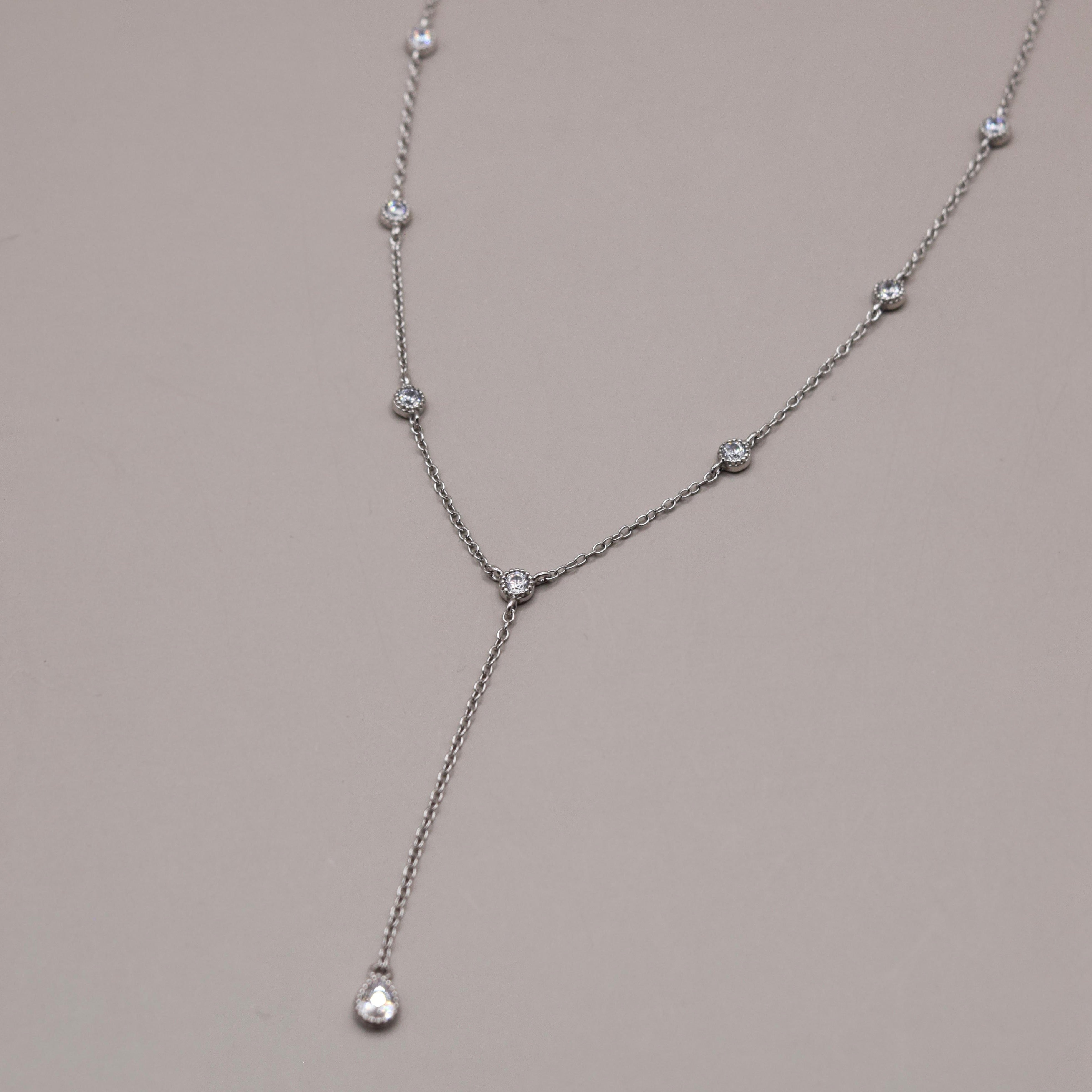 SILVER LONG NECKACE 925