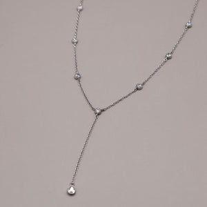 SILVER LONG NECKACE 925