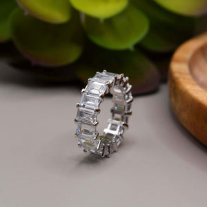 EMERALD CUT RING S925