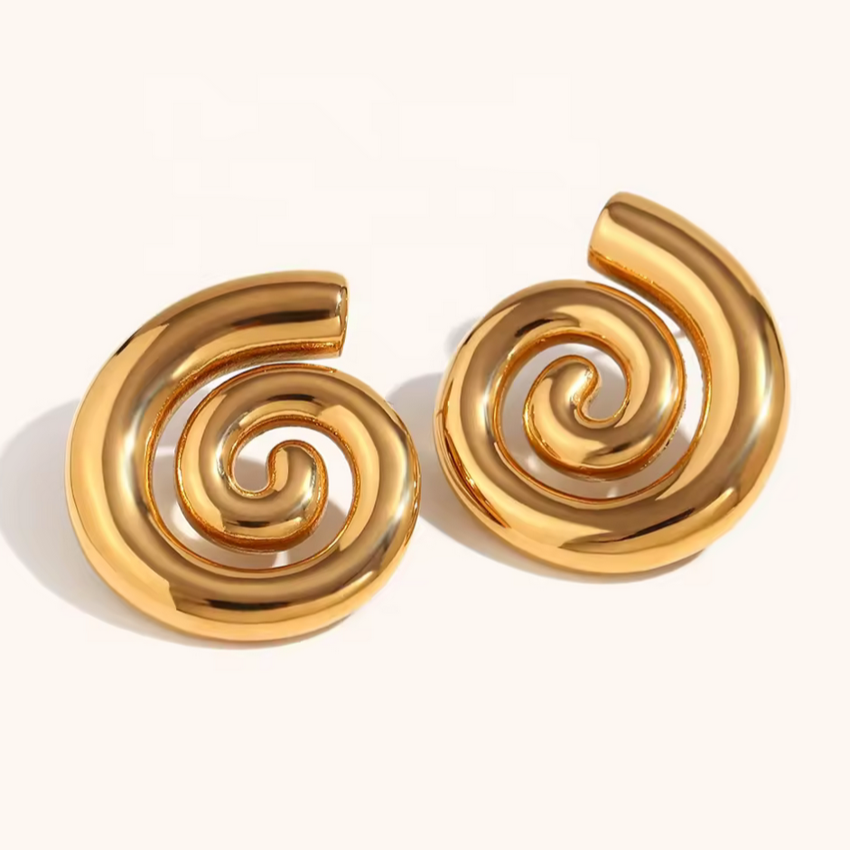 BOUCLES D'OREILLES SPIRALE (PRÊTES)