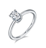 BAGUE MOISSANITE OVALE 1CT