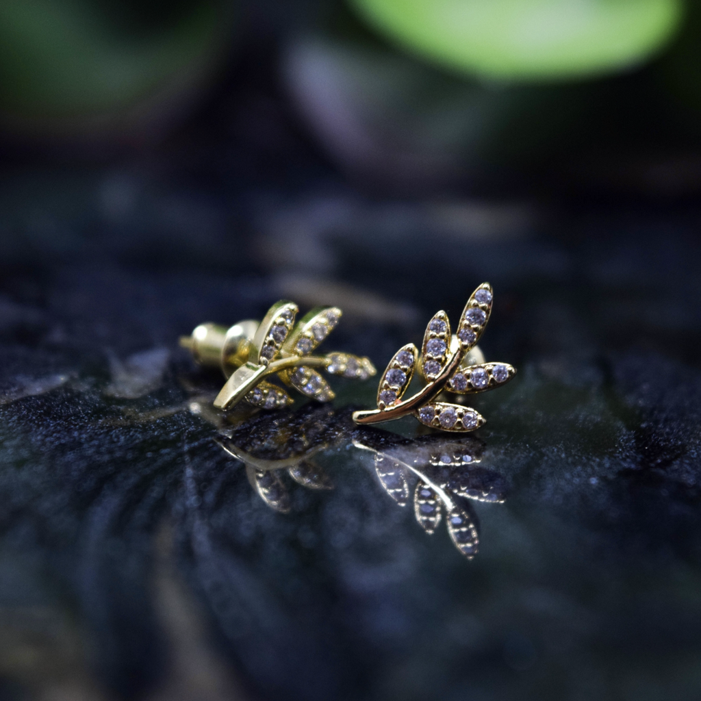 BOUCLES D'OREILLES FEUILLES